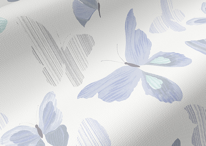 Butterfly, Pastel Blue - Roller Blind - Image 4